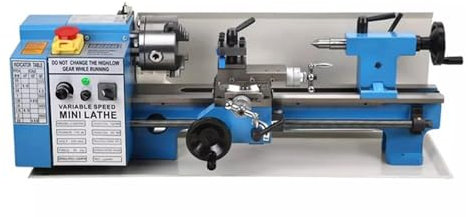 Mini Metal Lathe Machine 7x14 550W 180x350mm Variable Speed with 3 Jaw Chuck