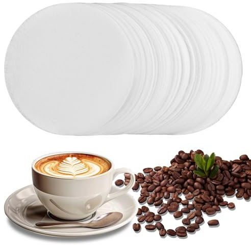 ElevateTech Coffee Filter Paper 54 mm for Portafilter, 500 Stück Rund Kaffee Papierfilter Mikrofilter für Kaffee Coffee Paper Filters, Weiß