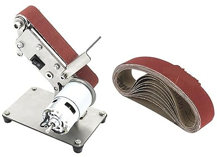 Ponceuse Mini Machine à bande électrique bricolage ponceuse polisseuse rectifieuse Portable métal ponceuse à bande bords affûteuse Machine ponceuse à bande(795 Motor)