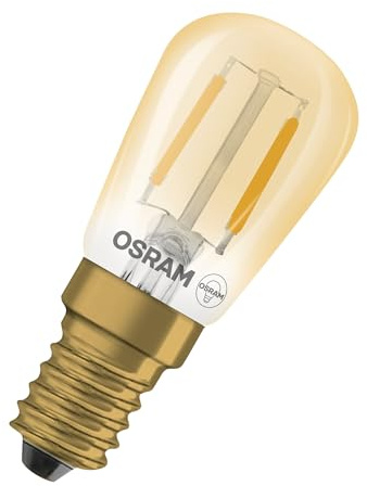 OSRAM LED Röhre Vintage 1906 T26 Filament, 1,6W, E14, gold, klar, für Vitrine, Bücherregal, Zusatzlicht im Regal, dekorative Akzentsetzung