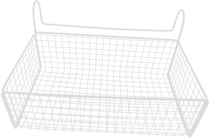 Baoblaze Cesto portaoggetti sospeso da comodino, in ferro, organizer multiuso, da appendere alla mensola per hotel, appartamento, bagno, cucina, parete cubica, Bianco Senza Ganci