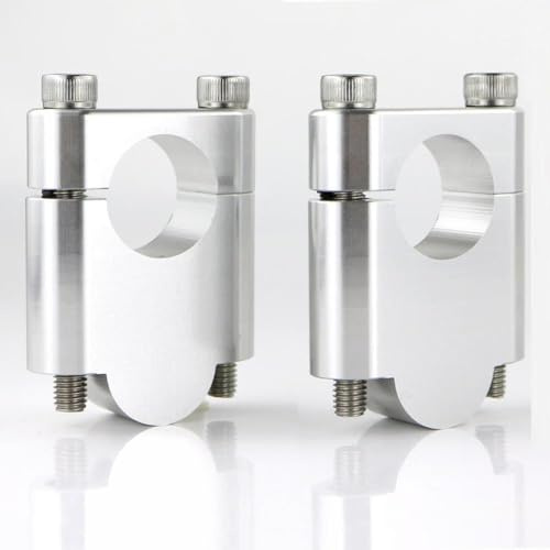 22 mm 7/8 Pouces RiSERS MONTENTIONS Montage des éleveurs de Barre de Graisse Pince pour Compatible avec NC700X S NC750X S GROM MSX125 ST1100 TRX450R CB750 MOTOCYCLES(Silver Riser 40mm)