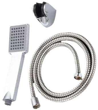 Didiseaon Pressure Boosting Handheld Shower Head Set Adjustable Nozzle Square Multi-Hole Bathroom Shower Sprinkler 3pcs for Home Water Heater