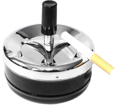 Sturmaschenbecher für Draußen, Aschenbecher Mit Deckel für Draußen, Drehbarer Aschenbecher Outdoor, Rauchfreier Aschenbecher Groß Edelstahl Für Home Office Balkon Partys Outdoor﻿