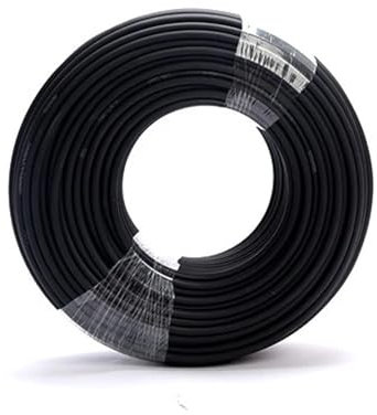 AIRUIXI câbles solaires Câble photovoltaïque Solaire 6 mm² 10 AWG, cuivre étamé, Double Couche d'isolation, PVC TUV, for Connexion de Panneaux PV(Black Cable,30M_10 AWG-6MM2)