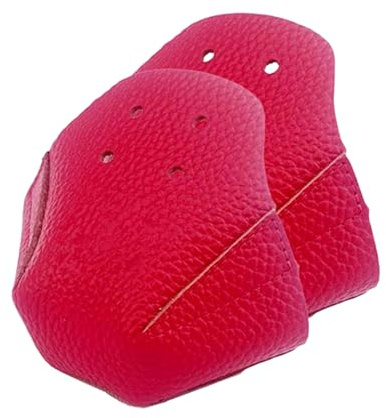 Qsvbeeqj 2 st Skate Tåskydd Skate Skate Skydd Skridskoåkning för Roller Utomhus Sport Träning Läder Tåskydd, Röd, En storlek