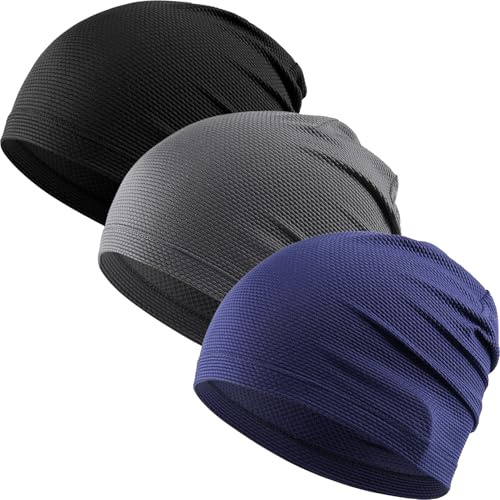 WTACTFUL 3 Stück - Laufmütze Herren und Damen Sportmütze Fahrrad Mütze Skull Cap Atmungsaktiv für Laufen Radfahren Klettern Jogging Fitness Outdoor