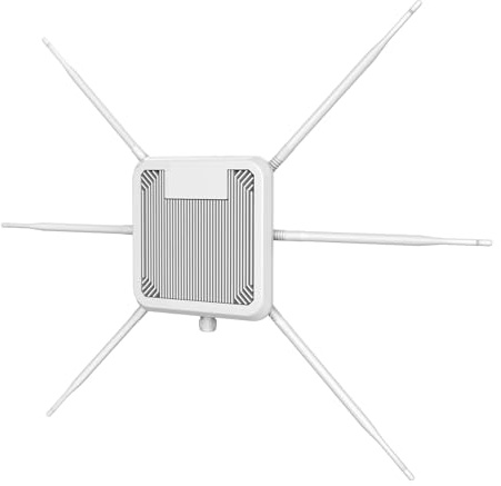 Jectse Enrutador Inalámbrico 3000M, 6 Antenas de Doble Banda 7dBi Repetidor WiFi con 5 Modos para Interiores Exteriores, IP67 a Prueba de Agua, Alimentación PoE, Velocidad de 2976Mbps (Enchufe de la