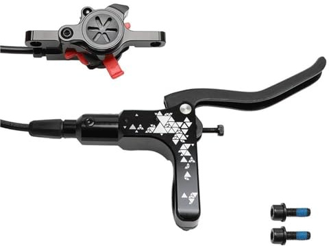 Cykelbromstrumma bakre broms MTB Hydraulisk skivbromssats 160 mm rotorer Oljeokplatta Cykelklämma Handtag Cykel Dubbelkolv Oljebroms(Black RR)