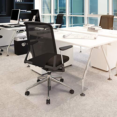 FLOORTEX - FC11341525LV CLEARTEX ADVANTAGEMAT Bodenschutzmatte für niederflorige Teppichböden mit Florhöhe bis 6mm, 115 x 134cm - rechteckig mit Lippe-PHTHALATE freie Vinyl - klar, 1 St.