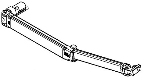 Fiamma F45 S Gelenkarm rechts 300-450cm Titanium