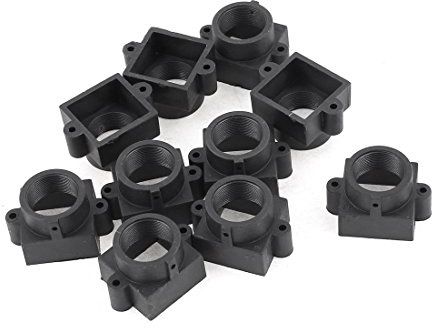 sourcing map 10 Stücke S Halterung M12 Board Objektivhalter 20mm Schraubenabstand Schwarz für CCTV Kamera