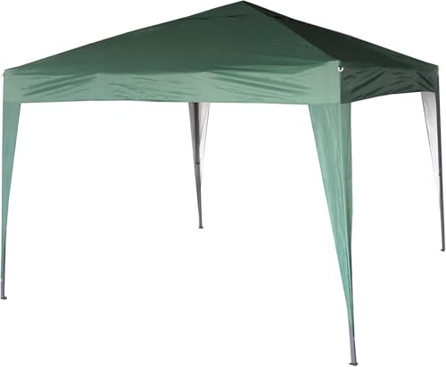 2x2m Pavillon, Gartenpavillon, Faltpavillon, Festzelt, Partyzelt mit silberfarbener Schutzschicht, (Grün)