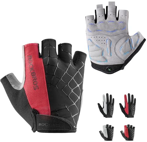 ROCKBROS Cycling Gloves for Men Women Mountain Bike Gloves SBR Pad Anti-Slip Road Riding Bicycle Biking Gloves for Cycling Motorcycle Gym