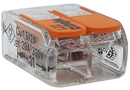 Wago - Pot of 50 Automatic Connection Terminals with 2 Inputs - S221