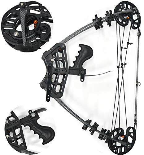 ZSHJG Bogenschießen Compound Bogen Kit Compoundbogen für die Jagd 50 lbs Jagd Stahlkugel Verbundbögen Mehrzweck Compoundbogen für das Jagdschießen (Schwarz)