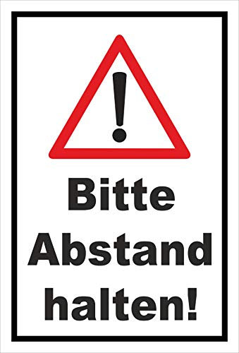 Melis-Folienwerkstatt Aufkleber Bitte Abstand halten - 15x10cm – 20 VAR S00100-012-A