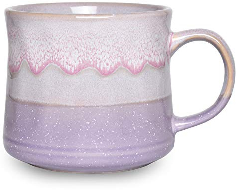 Bosmarlin Large Ceramic Coffee Mug, Big Tea Cup, 7 Colors to Choose, 21 Oz, Dishwasher and Microwave Safe, 1 PCS (Purple)