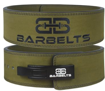 Barbelts Lever belt 10mm Groen - Powerlift riem