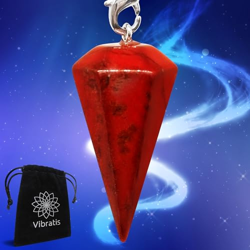 Pendule Divinatoire de Radiesthésie en JASPE ROUGE (Red Jasper) - Pierre Porteuse de Sécurité et de Confiance [𝐒𝐀𝐓𝐈𝐒𝐅𝐀𝐈𝐓 𝐎𝐔 𝐑𝐄𝐌𝐁𝐎𝐔𝐑𝐒É]