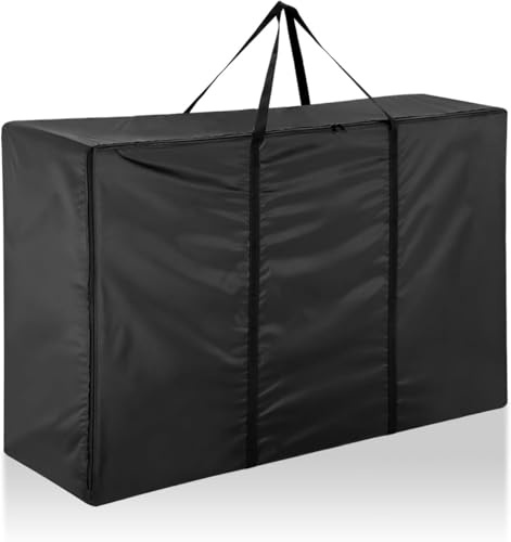 Fenghome Garden Cushion Storage Bag Waterproof Christmas Tree Storage Bag Outdoor Cushion Storage Bags 173x76x51cm(Black)