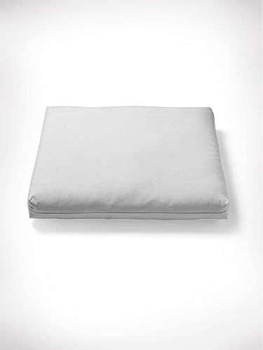 Yogamatters Organic Cotton Zabuton | Removable Washable Cover | Yoga Zabuton Cushion for Restorative Yoga and Meditation (Grey Ice)
