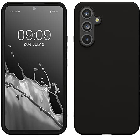 kwmobile Hülle für Samsung Galaxy A54 5G TPU Case - Handyhülle unterstützt kabelloses Laden, Flexible Schutzhülle, gummiertes Cover in Schwarz