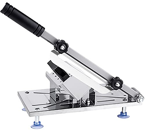 COYEUX Manual Frozen Meat Slicer, Frozen Meat Cutting Machine, Adjustable Thickness Stainless Steel Meat Slicer, Beef And Lamb Roll Food Slicer, Suitable For Home, Hot Pot, Barbecue
