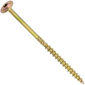 AERZETIX - Lot de 50 Vis à Bois Ø6x130mm à Tête Large Bombée - à Empreinte Étoile T30 - en Acier Zingué - pour Menuiserie, Contreplaqués, Agglomérés, Mélaminés