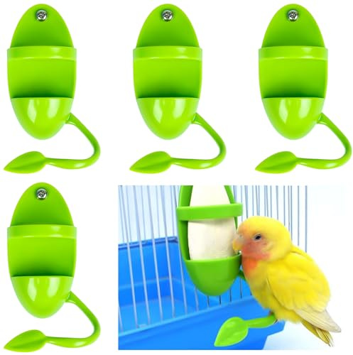 YOUNGSAY 4 Stück Sepiaschale Halterung, Kunststoff Sepiaschalen für Vögel mit Ständer, Tragbare Sepiaschalen Halterung für Vögel, Zum Servieren von Sepiaschale/Obst/Gemüse