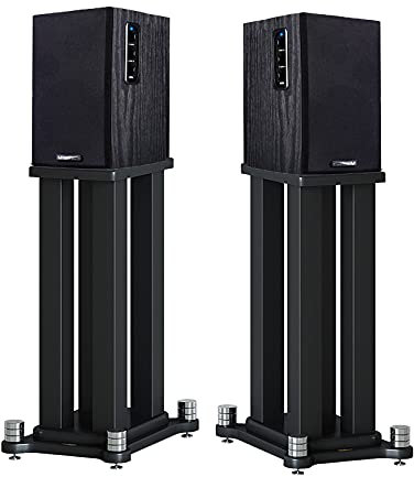 Pieds d'Enceintes Supports d'enceintes Surround 2 pièces, Support de Colonne à Cadre en Acier de 5 × 5 cm, pour Haut-Parleur d'ordinateur de Petite et Moyenne étagère (Taille : 80 cm)