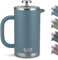 Campo Libre.® Giorgio. French Press I Kaffeebereiter aus doppelwandigem Edelstahl 0,6l I plastikfreie Kaffeepresse mit Thermofunktion inkl. Ersatzfilter I Kaffeezubereiter I 100% recycelter Edelstahl
