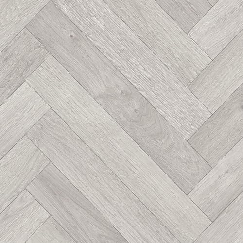 Light Grey Wood Effect Anti-Slip Vinyl Flooring For LivingRoom, Hallways, Kitchen, 2.8mm Thick Vinyl Sheet-5m(16'4) X 4m(13'1)-20m²