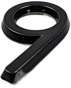 HUYGB Hausnummer 60/76 mm Selbstklebender Hausnummernaufkleber for Wohnungstürschild aus Kunststoff Haustürschild Nummernschilder Briefkasten Straßennummern Hausnummernschild(Color:9,Größe:60mm)