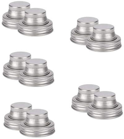 Mikinona 5sets Cocktail Bottle Lids Jar Shaker Caps Wear-resistant Sleek for Home Bar Supplies 2pcs*5