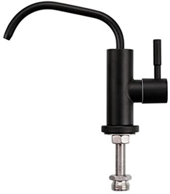 Filtre à eau de cuisine noir avec rotation à 360° pour système d'osmose inverse robinet d'évier d'eau froide