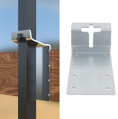 Support de montage de poteau en T, 6 supports de poteau en métal, matériel de suspension de cible de poteau en T, support de clôture de boîte aux lettres, jardin, cage à oiseaux