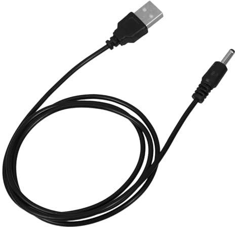 ULTECHNOVO Cavo di Ricarica USB a Dc 3.5mm Plug And Play per Altoparlante Wireless Rame e Pvc 2 Pezzi Ricarica Rapida Colore Nero