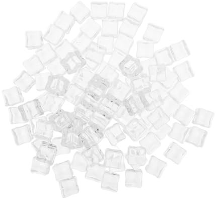 ABOOFAN 50pcs Artificial Ice Cubes Ice Cubes for Photography Fake Blocks Decorative Tiles Look Wedding Party Decorations