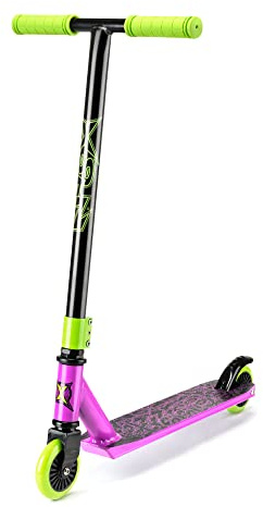 Xootz Toxic Stunt Scooter for Kids & Teens, Freestyle Scooter with 360° Spin, ABEC-7 Bearings, Steel T-Bar Trick for Kids Aged 8-12