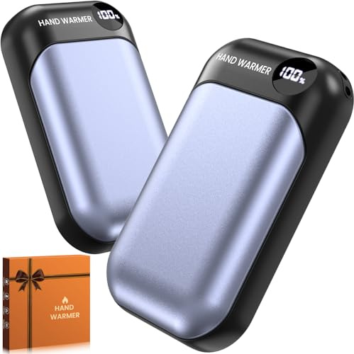 Calentador de Manos Recargable 2 en 1, Calienta Manos Electrico Duración hasta 9 Horas, Calientamanos con 4 Modos 40-55°C, Ideal para Deportes al Aire Libre/Golf/Camping/Regalo(Azul)