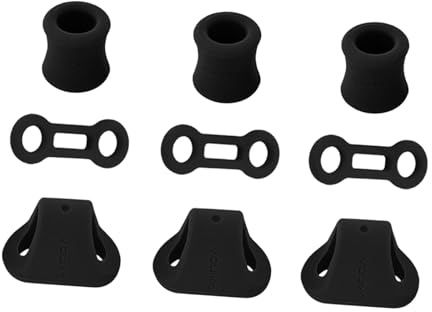 pistro Lot de 9 mousquetons d'escalade avec Anneaux de Verrouillage, Outil de Rappel, Dispositif de positionnement et Anneau limiteur pour Harnais d'escalade- Noir