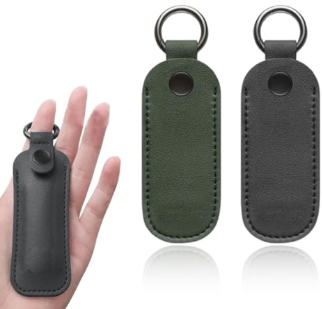 DORKIN Etuis porte-clés homme, Ensemble de 2 étuis souples de protection pour clés USB, noir/vert, organisateur universel d'accessoires électroniques, rangement portable pour clés USB