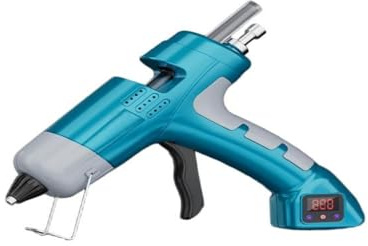 Mini pistola for colla a caldo wireless da 60 W, manuale di ricarica, controllo digitale della temperatura, piccola for silicone senza fili 7 mm Pistola per colla a caldo