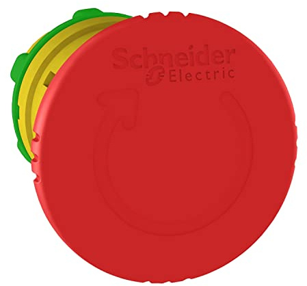 Schneider Electric Harmony XB5 Not-Aus/Not-Halt-Schalter, ZB5AS844 | Frontelement, Kunststoff, 22mm, Pilz 40mm, Drehentriegelung, rot
