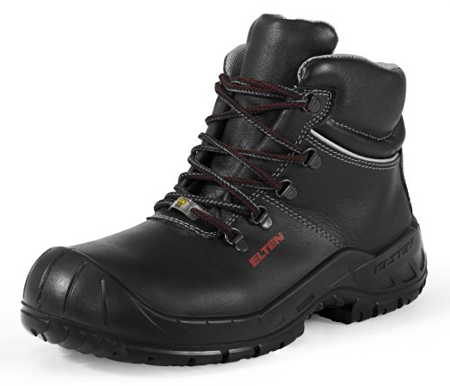 ELTEN RENZO Mid ESD S3, Sicherheitsschuhe für Damen+Herren, leicht, Stahlkappe, Obermaterial: Leder, Innenfutter: Textil (atmungsaktiv)