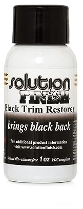 Solution Finish - Black Plastic & Vinyl Restorer - Use for Car and Truck Detailing - 1 oz.