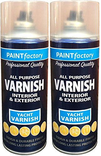 Waterproof Yacht Varnish Spray Paint Clear All Purpose Interior Exterior 400ml (2)