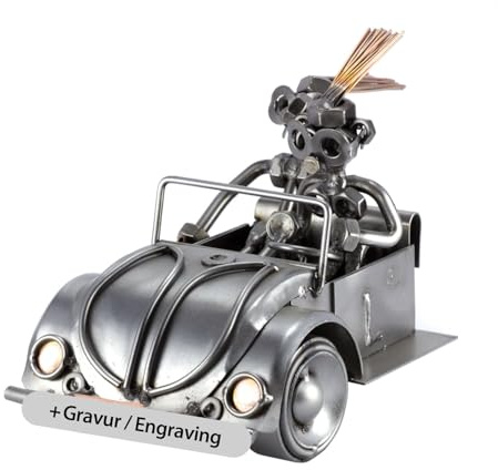 Steelman24 I Figurine en métal Moniteur D'Auto-École avec Plaque De Gravure I Made in Germany I Idées Cadeaux I Sculpture d’Acier I Hommes de Métal