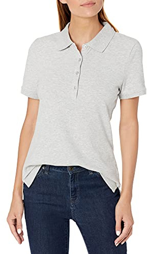 Amazon Essentials Women's Short-Sleeve Polo Shirt (Available in Plus Size)